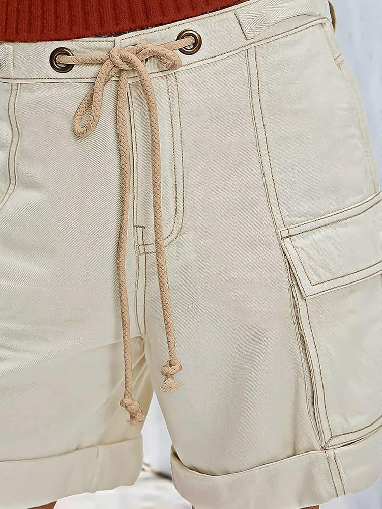 Amazon.com: Flamingals Cargo Shorts for Women Trendy Mid